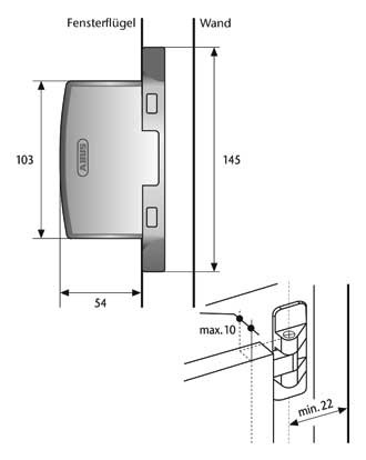 ABUS FAS 97 technische Zeichnung