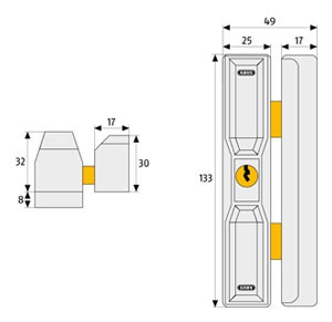 ABUS DF 88 technische Zeichnung