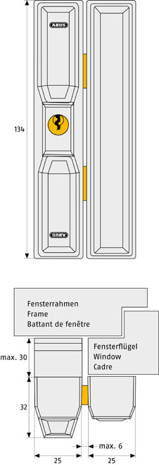 ABUS FTS 88 technische Zeichnung